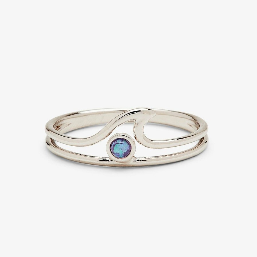 Jewelry * | Promo Pura Vida Bracelets Opal Wave Ring