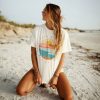 Clothing * | New Pura Vida Bracelets Beach Scene Tee Vintage White