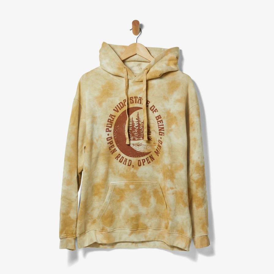 Clothing * | Best Sale Pura Vida Bracelets State Of Being Hoodie Clothing Caramel Tie-Dye