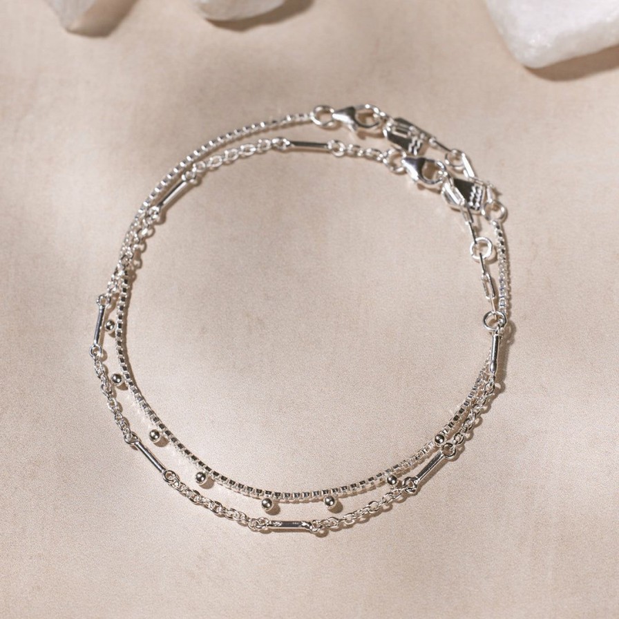 Jewelry * | Top 10 Demi Fine Chain Bracelet Set