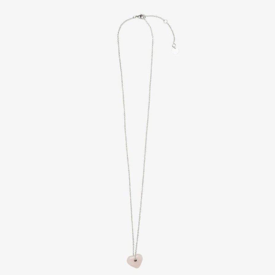 Jewelry * | Best Pirce Spring 2021 Best Sellers Rose Quartz Heart Necklace