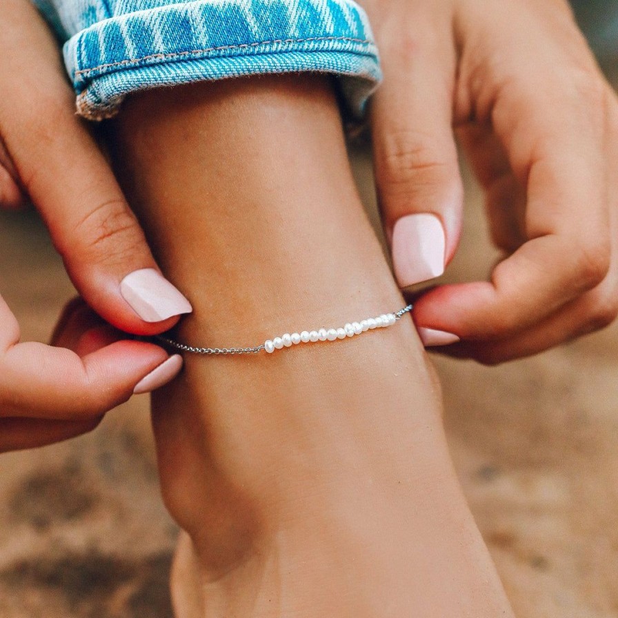 Jewelry * | New Summer 2020 Best Sellers Freshwater Pearl Anklet