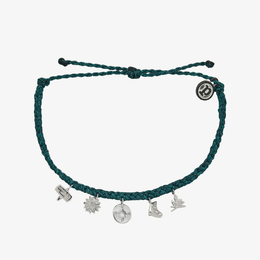 Jewelry * | Best Deal Pura Vida Bracelets Happy Camper Charm Jewelry