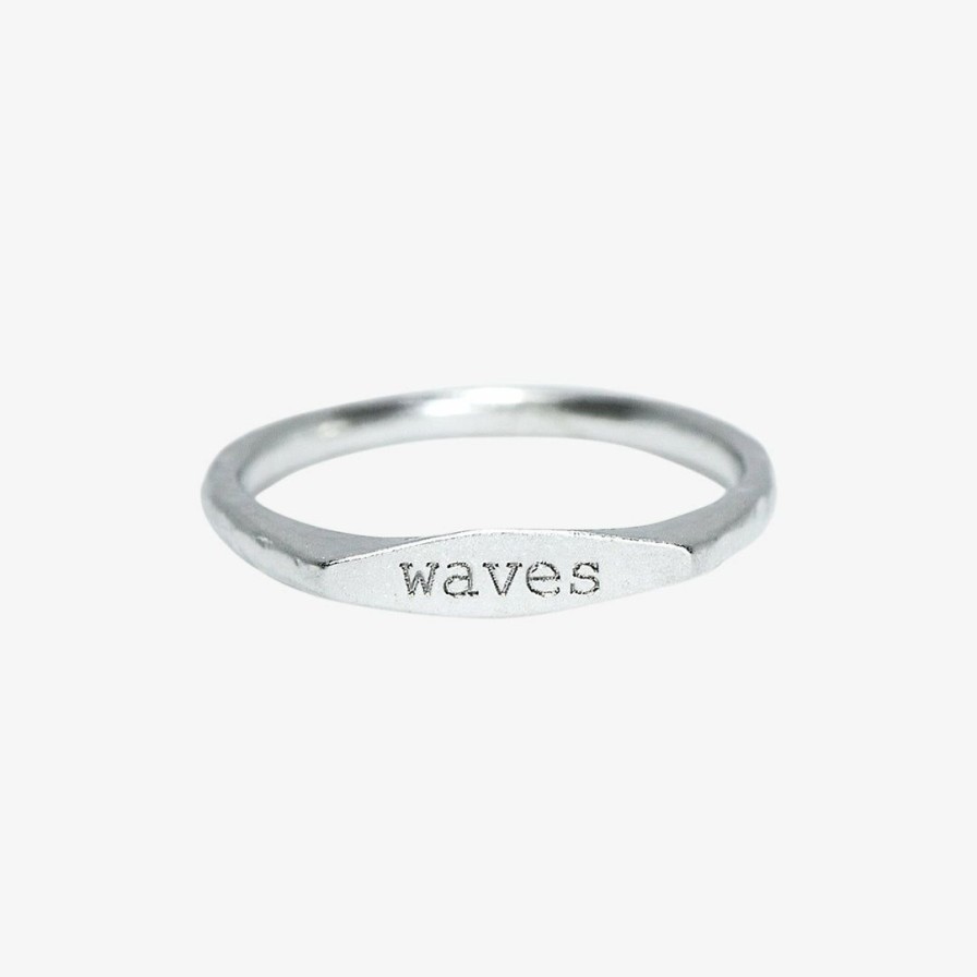 Jewelry * | Outlet Pura Vida Bracelets Best Sellers Wave Vibes Stacking Ring