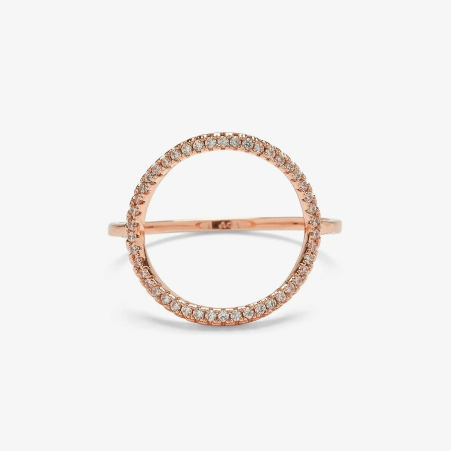 Jewelry * | Coupon Pura Vida Bracelets Pave Open Circle Ring Best Sellers