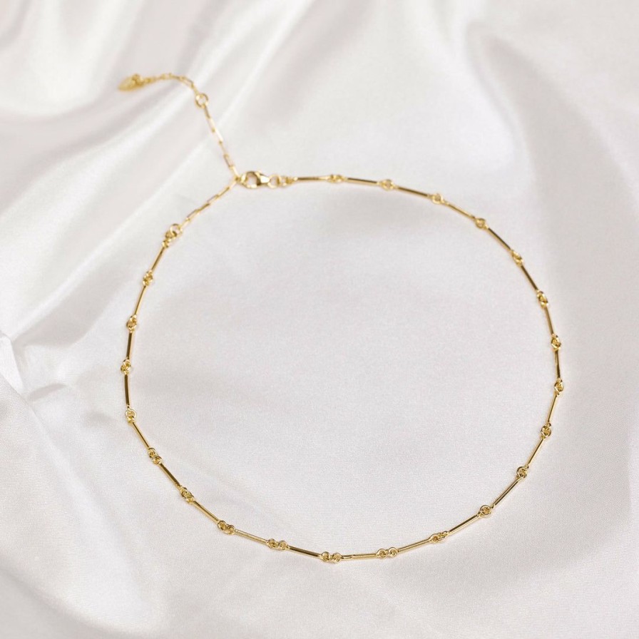 Jewelry * | Top 10 Demi Fine Bar Chain Choker