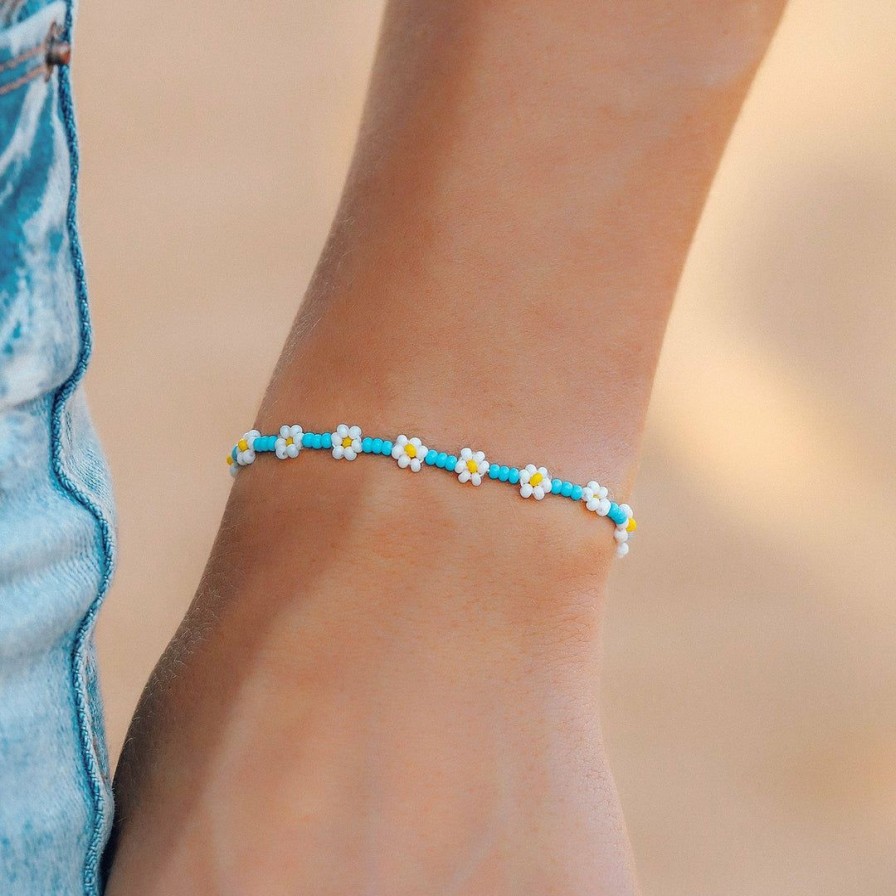 Jewelry * | Best Sale Pura Vida Bracelets Best Sellers Daisy Seed Bead