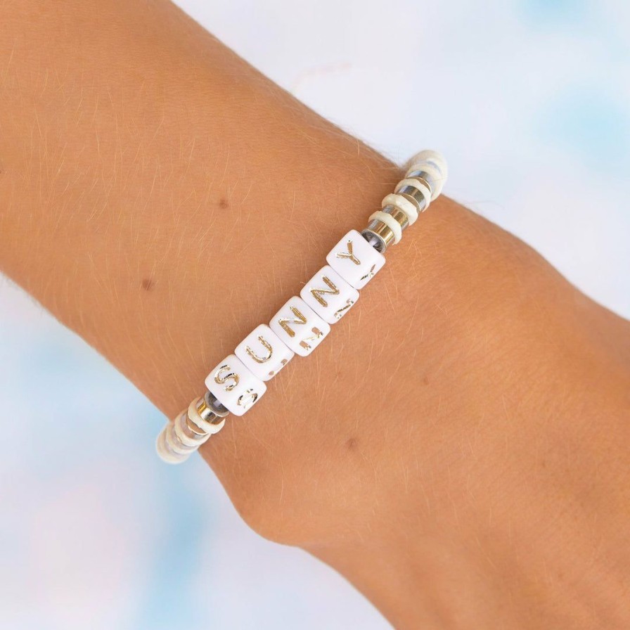 Jewelry * | Promo Pura Vida Bracelets Best Sellers Sunny Days Alphabet Beaded Bracelet