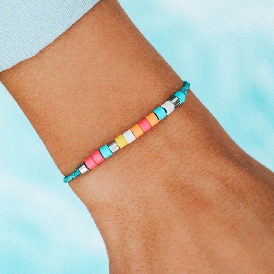 Jewelry * | Outlet Pura Vida Bracelets Happiness Heshi Bead