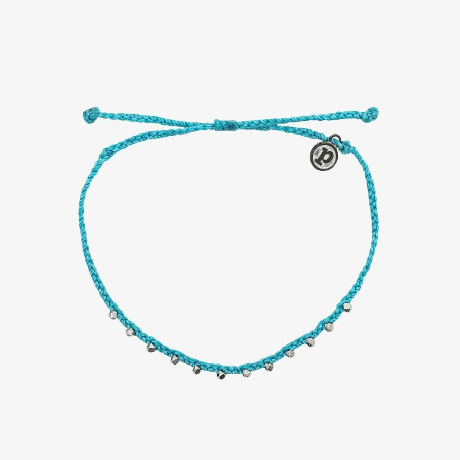 Jewelry * | Cheapest Pura Vida Bracelets Silver Stitched Beaded Anklet