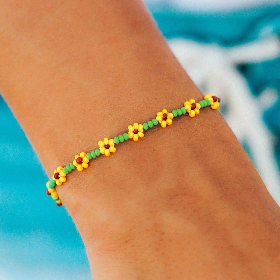 Jewelry * | Deals Pura Vida Bracelets Best Sellers Sunflower Seed Bead