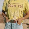 Clothing * | Outlet Pura Vida Bracelets Born To Roam Tee Best Sellers Pistachio