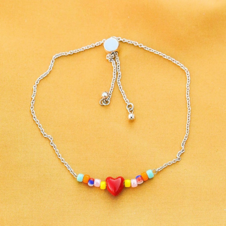 Jewelry * | Buy Spring 2021 Heart Slider Bracelet Best Sellers