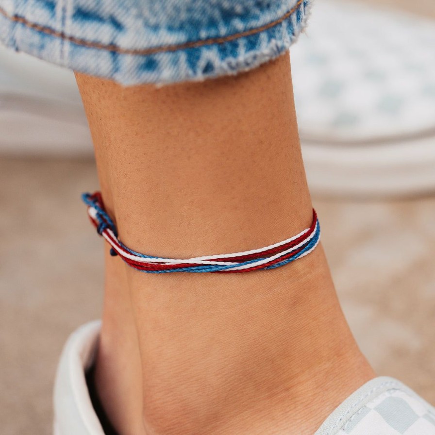 Jewelry * | Wholesale Pura Vida Bracelets Homes For Our Troops Anklet