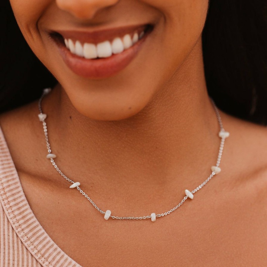 Jewelry * | Discount Pura Vida Bracelets Best Sellers Pearl Chip Choker