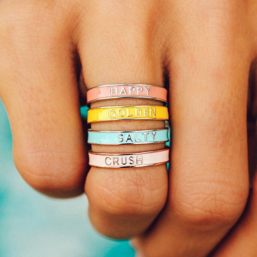 Jewelry * | Outlet Spring 2021 Crush Enamel Word Ring Best Sellers