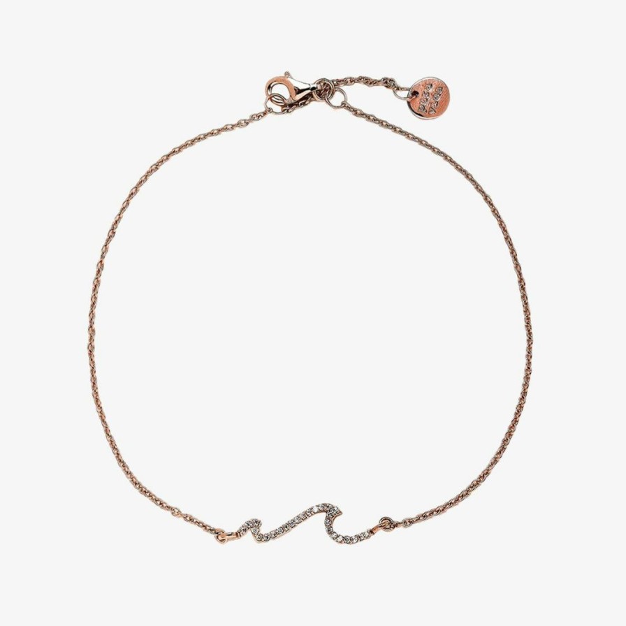 Jewelry * | Discount Pura Vida Bracelets Best Sellers Pave Wave Anklet