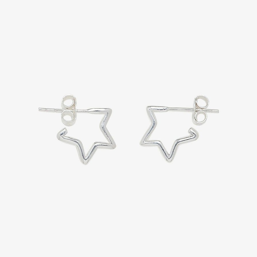 Jewelry * | Buy Pura Vida Bracelets Seeing Stars Hoop Earrings