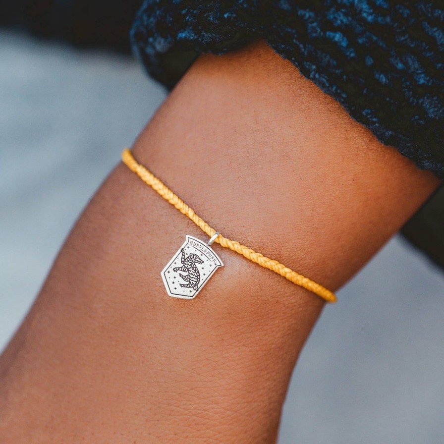 Jewelry * | Best Sale Harry Potter Hufflepuff Charm Bracelet Trending On Tiktok