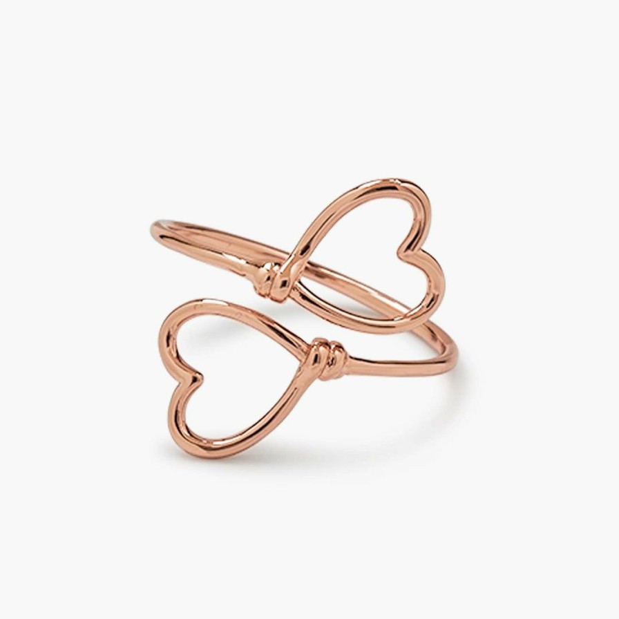 Jewelry * | Flash Sale Pura Vida Bracelets Trending On Tiktok Heart Wire Wrap Ring