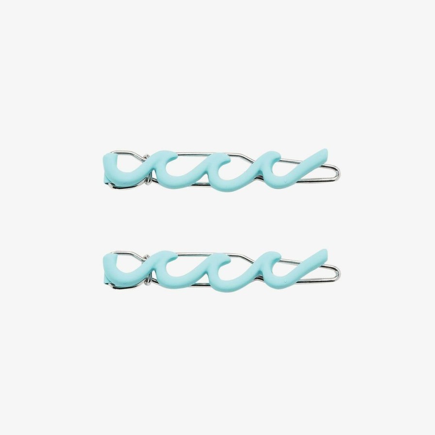 Accessories * | Promo Pura Vida Bracelets Enamel Wave Hair Barrettes (Set Of 2) Best Sellers