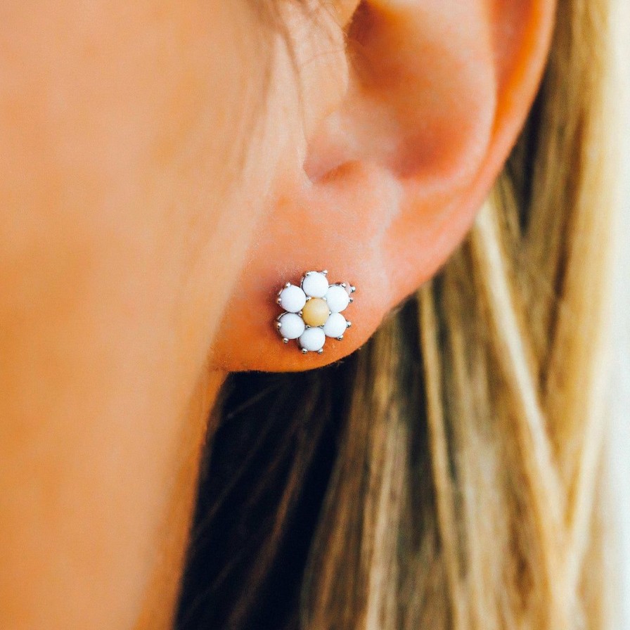 Jewelry * | Buy Spring 2021 Best Sellers Gemstone Daisy Earrings