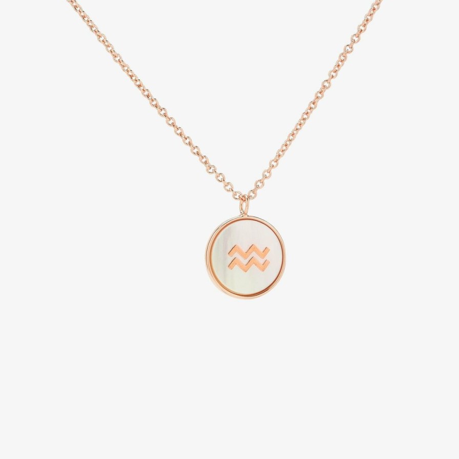 Jewelry * | Promo Pura Vida Bracelets Zodiac Mother Of Pearl Necklace Trending On Tiktok