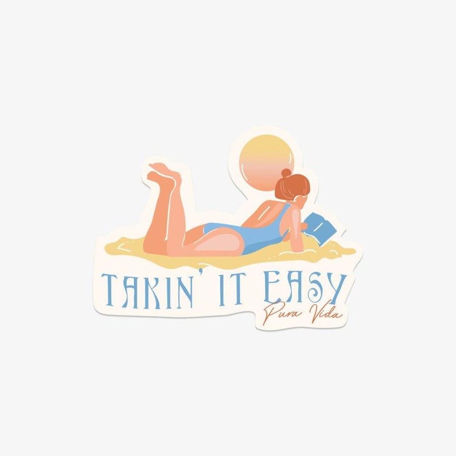 Accessories * | Hot Sale Pura Vida Bracelets Takin' It Easy Sticker