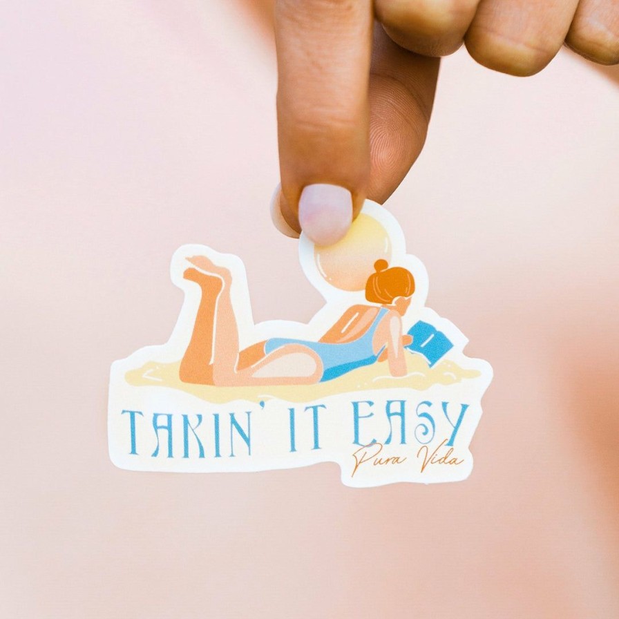 Accessories * | Hot Sale Pura Vida Bracelets Takin' It Easy Sticker