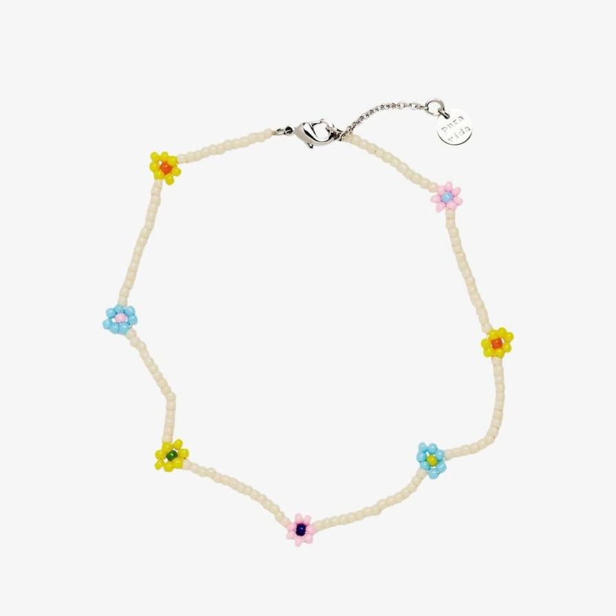 Jewelry * | Promo Spring 2021 Best Sellers Beaded Flower Anklet