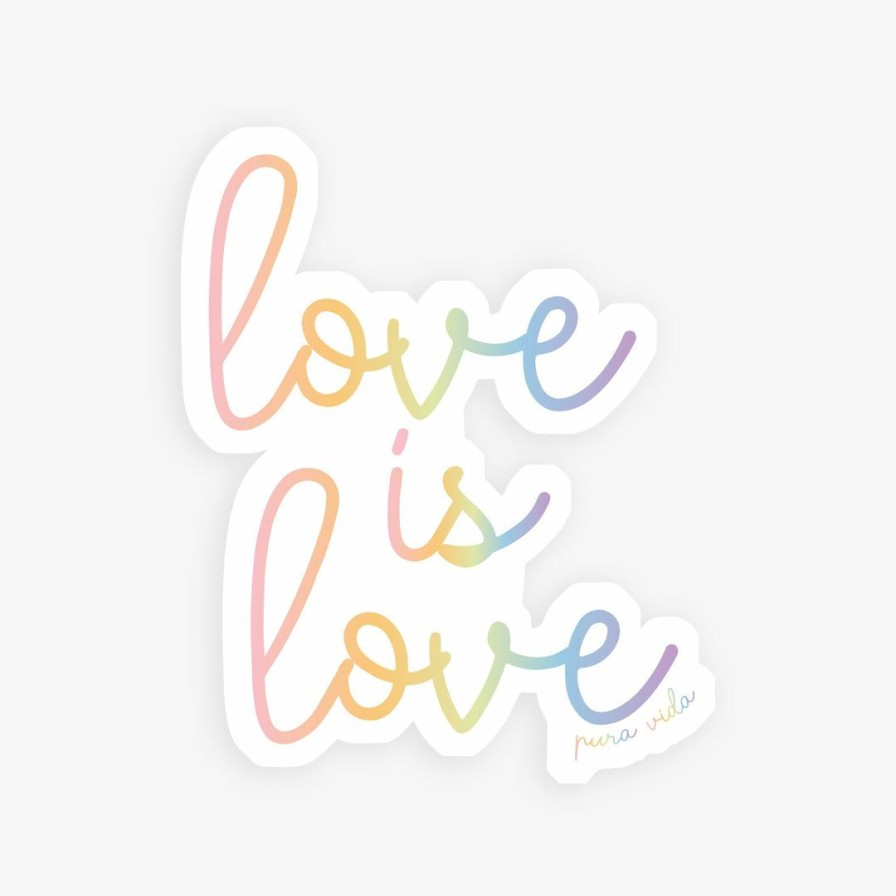 Accessories * | New Pura Vida Bracelets Best Sellers Love Is Love Sticker