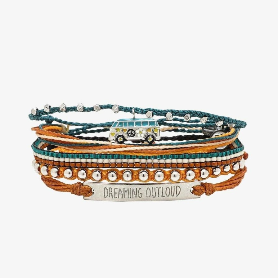 Jewelry * | Deals Pura Vida Bracelets Trending On Tiktok Dreaming Outloud Ii Pack