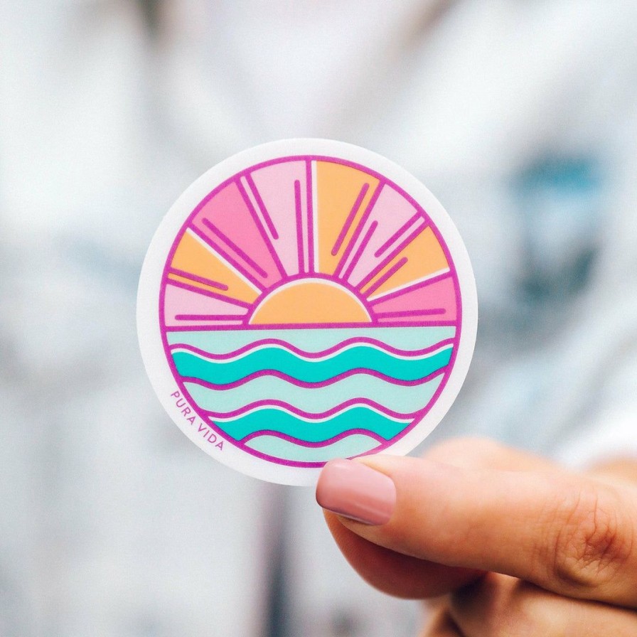 Accessories * | Best Pirce Pura Vida Bracelets Best Sellers Tropical Sunset Sticker