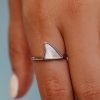 Jewelry * | Best Reviews Of Discovery Mother Of Pearl Shark Fin Ring Best Sellers