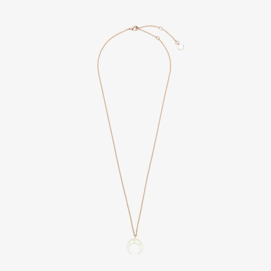 Jewelry * | Promo Pura Vida Bracelets Pearl Crescent Moon Necklace