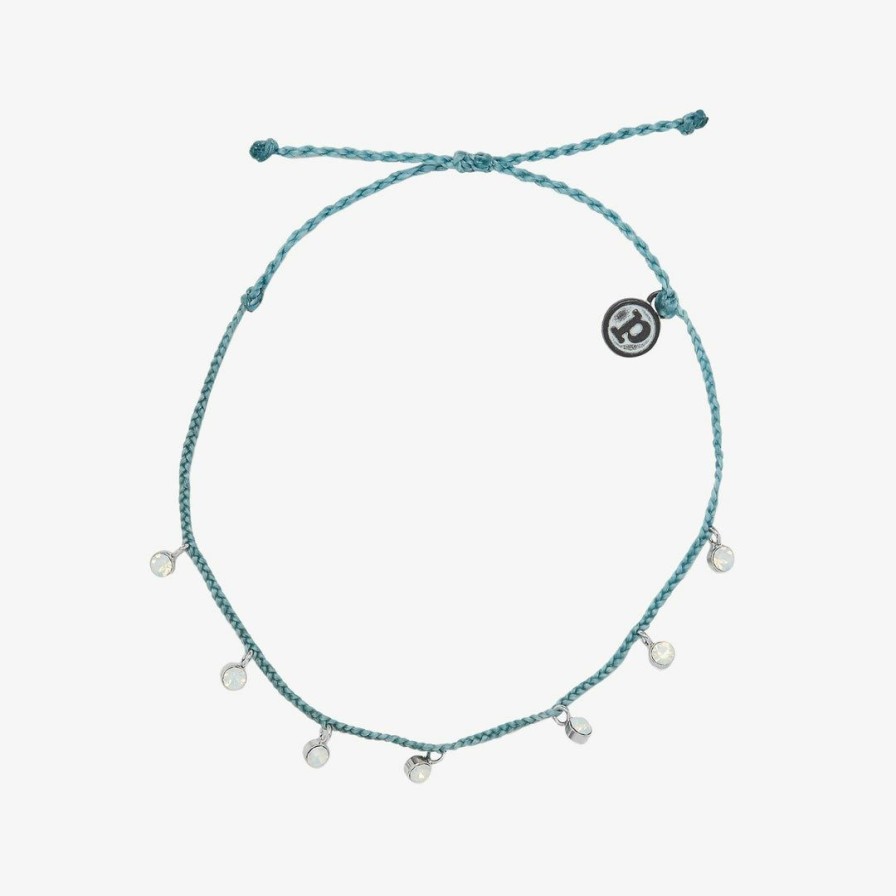 Jewelry * | Brand New Pura Vida Bracelets Dangling Gems Anklet