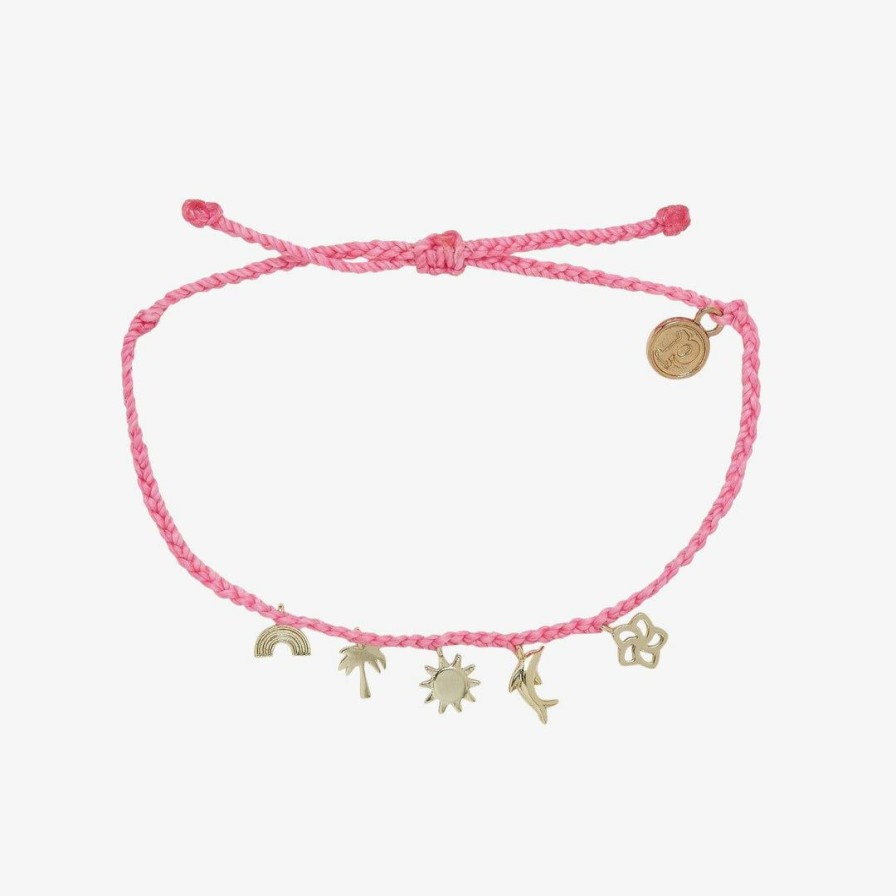 Jewelry * | Flash Sale Pura Vida Bracelets Jewelry Tropical Mini Charm