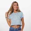 Clothing * | Best Reviews Of Pura Vida Bracelets Surf Academy Crop Tee Best Sellers Pale Blue