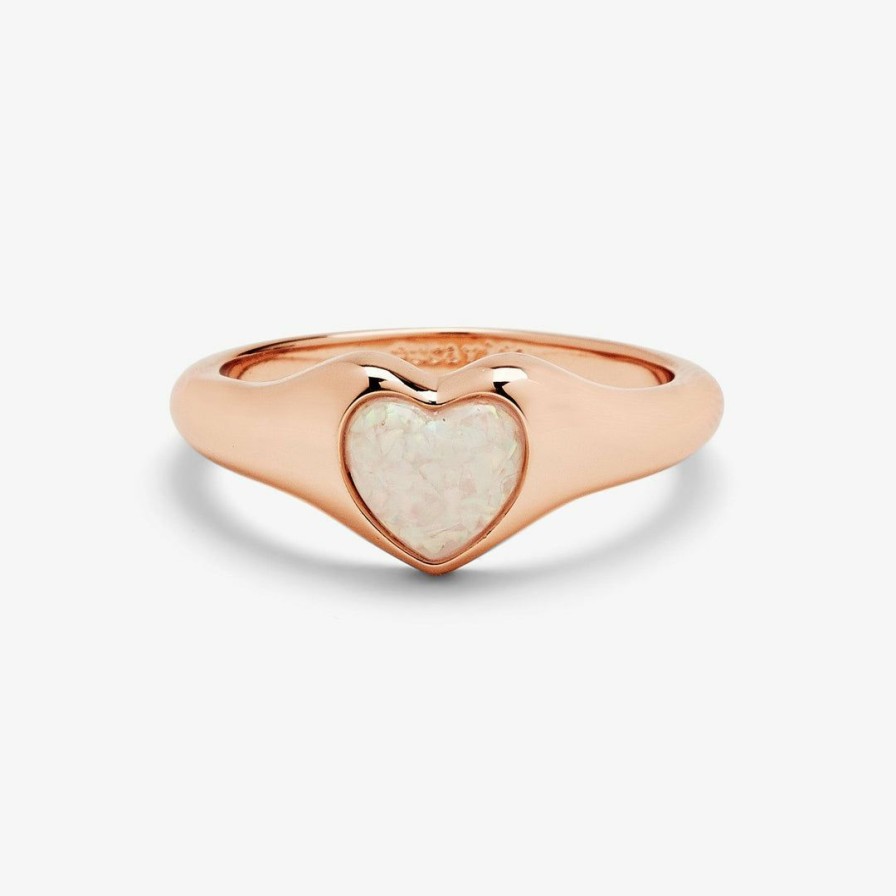 Jewelry * | Budget Pura Vida Bracelets Stone Heart Signet Ring Best Sellers