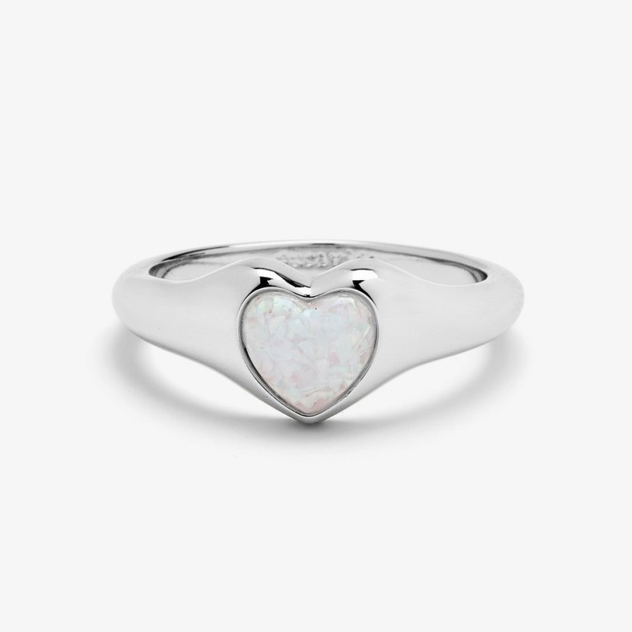 Jewelry * | Budget Pura Vida Bracelets Stone Heart Signet Ring Best Sellers