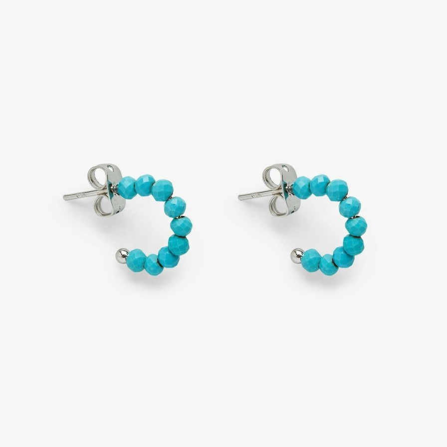 Jewelry * | Coupon Pura Vida Bracelets Best Sellers Turquoise Hoop Earrings