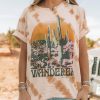 Clothing * | Best Pirce Pura Vida Bracelets Wanderer Tee Best Sellers Honey Tie Dye