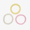 Accessories * | Best Sale Pura Vida Bracelets Daisy Coil Scrunchies (Set Of 3)