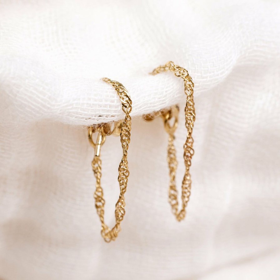 Jewelry * | Promo Demi Fine Chain Wrap Earrings