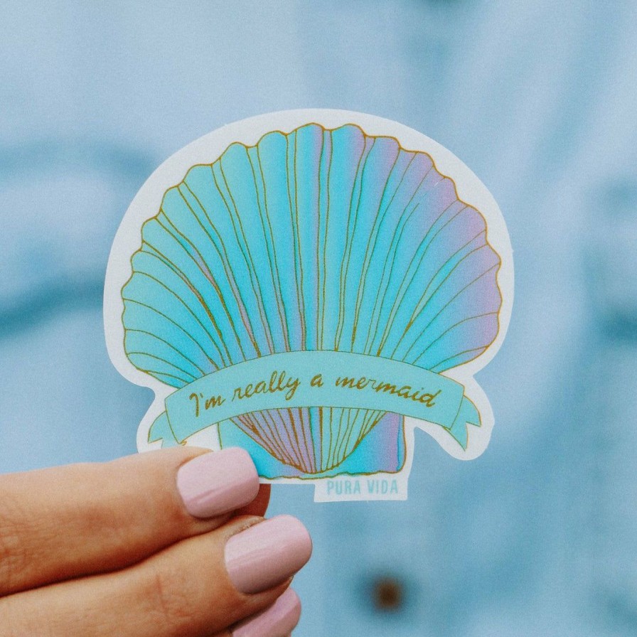 Accessories * | Cheap Spring 2020 Mermaid Shell Sticker Best Sellers