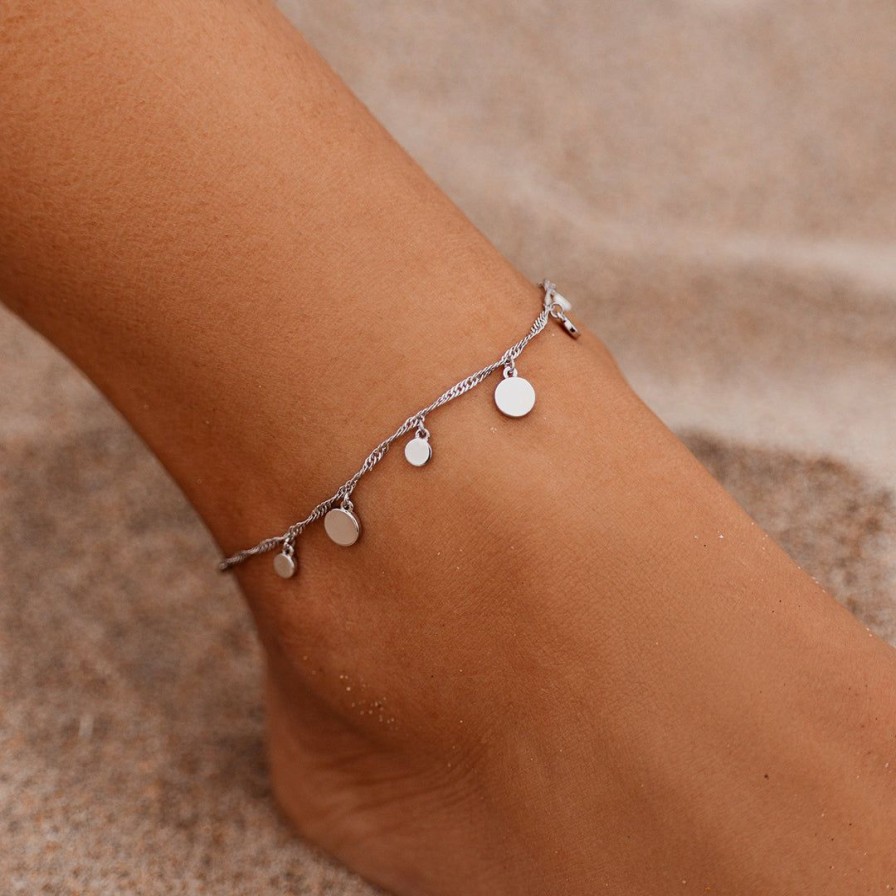 Jewelry * | Buy Pura Vida Bracelets Mixed Mini Coins Chain Anklet