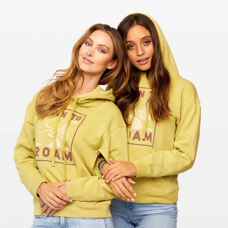 Clothing * | Discount Pura Vida Bracelets Best Sellers Born To Roam Hoodie Pistachio