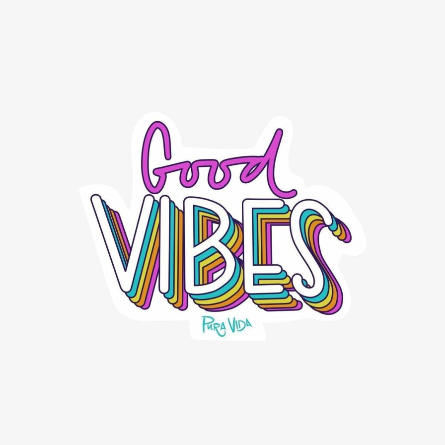 Accessories * | Best Reviews Of Fall 2019 Best Sellers Script Good Vibes Sticker