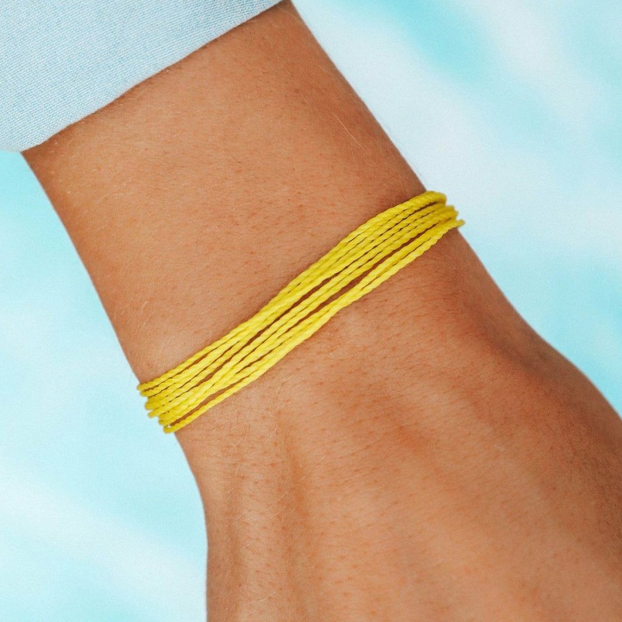 Jewelry * | Hot Sale Pura Vida Bracelets Trending On Tiktok Happy Yellow