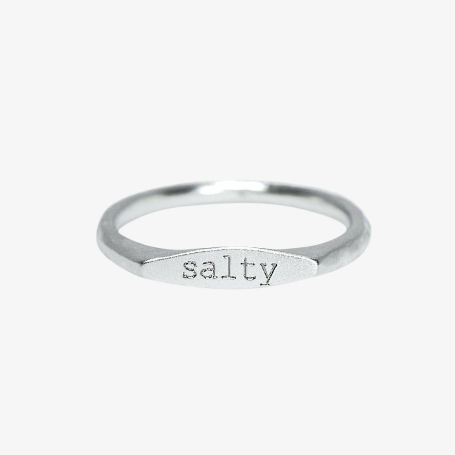 Jewelry * | Best Deal Pura Vida Bracelets Salty Vibes Stacking Ring Jewelry